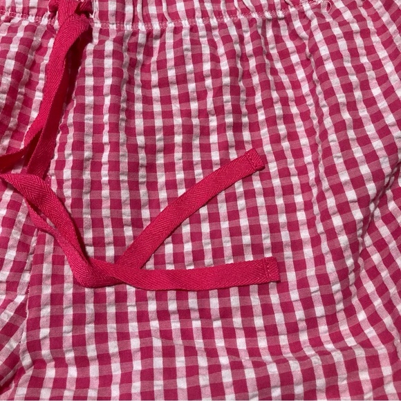 Pink Gingham Seersucker Shorts | Drawstring Waist | Size XL (16-18) | 9” Inseam - Picture 10 of 10